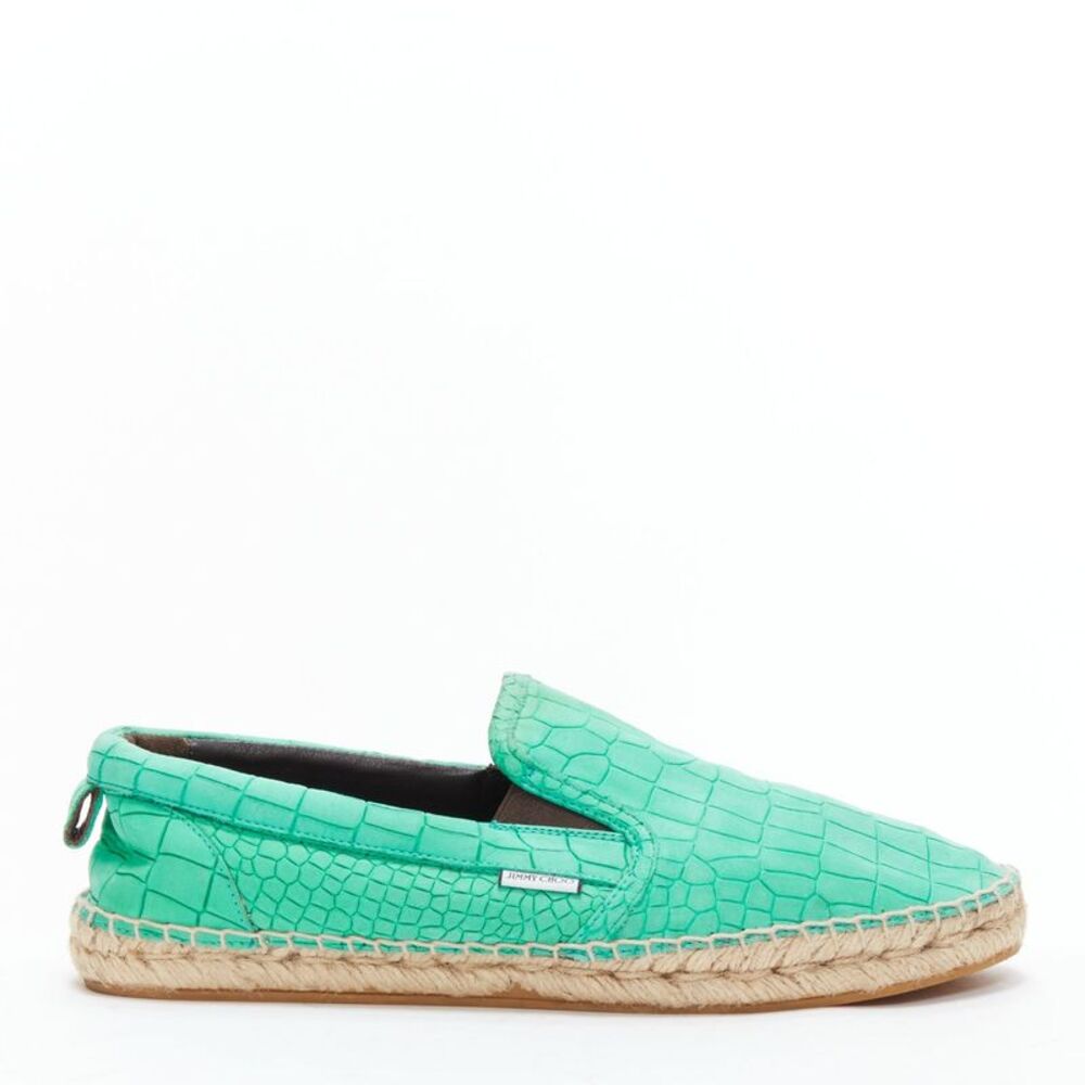 Jimmy Choo Vlad embossed scaled leather espadrilles